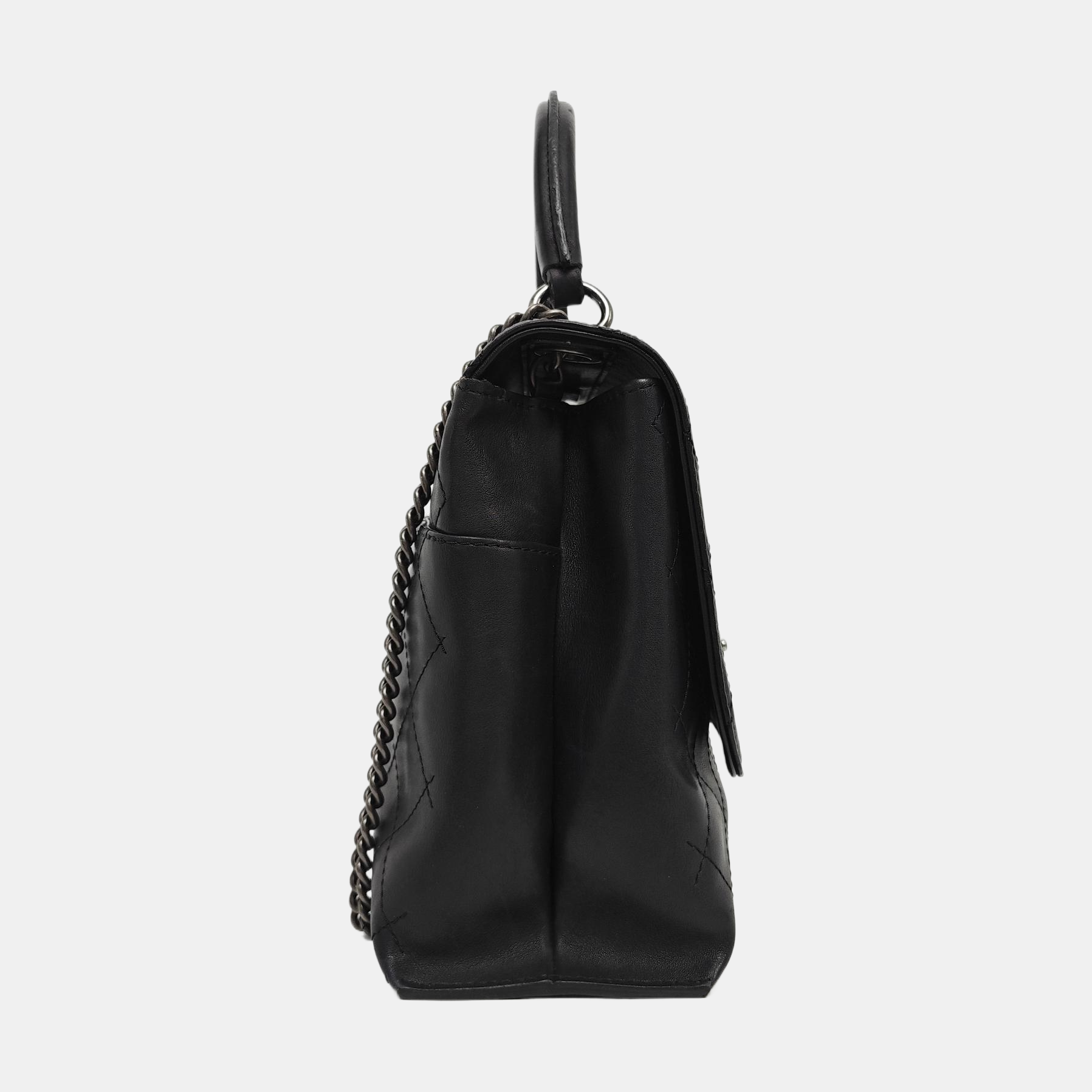 LUXURY TOP Quilted Calfskin Black