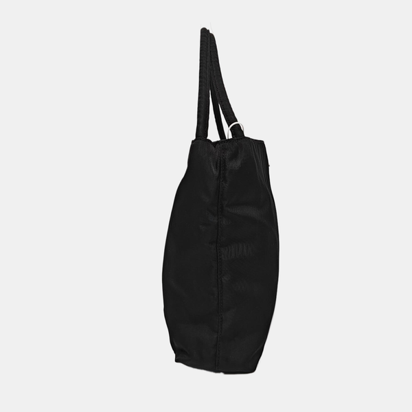 Nylon Top Handle Bag Black