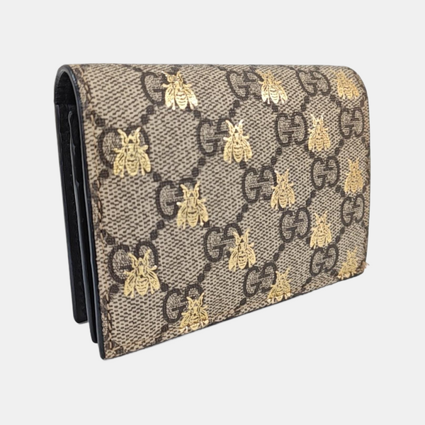GG Supreme Monogram Coated Canvas Beige Wallet