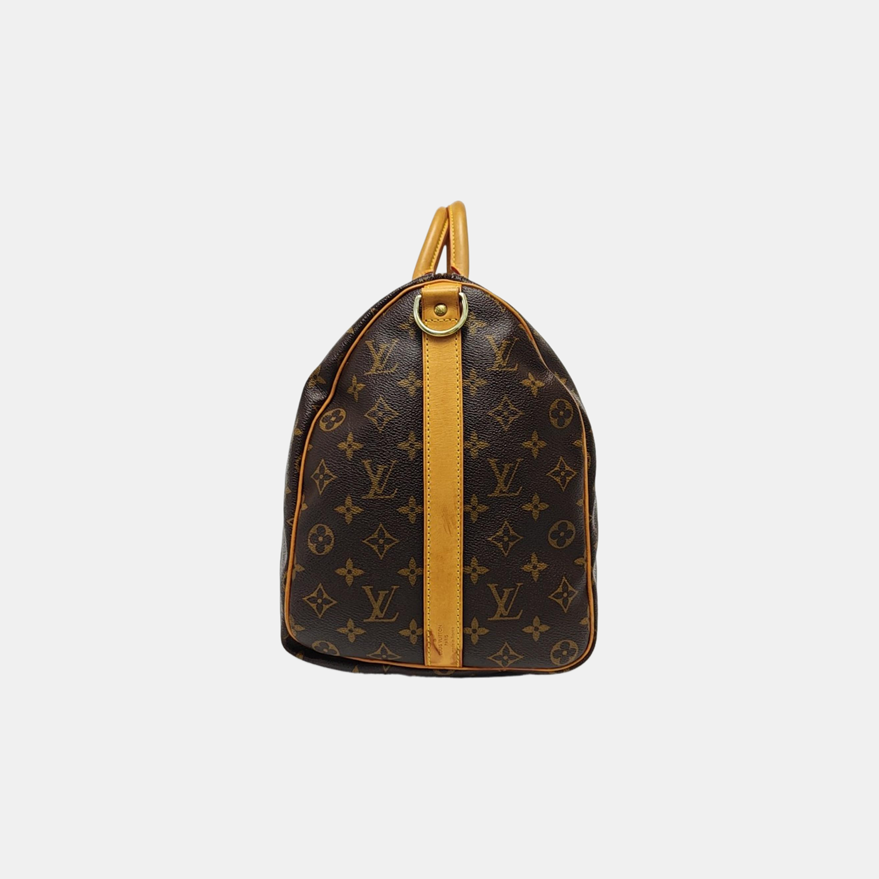 KEEPALL 45 Monogram Coated Canvas Brown
