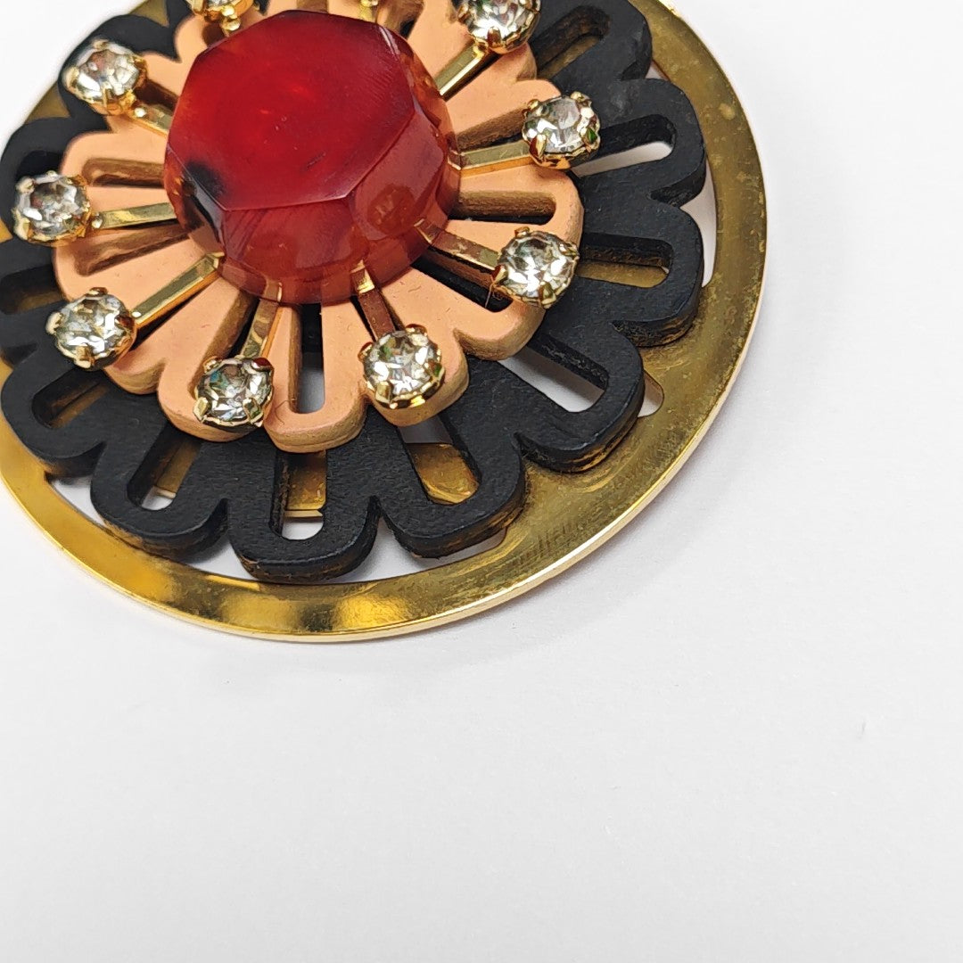 Metal Gold Brooch