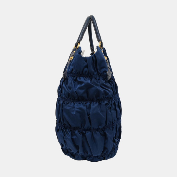Gaufre Quilted Nylon Blue