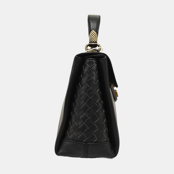 Piazza Small Calfskin Black