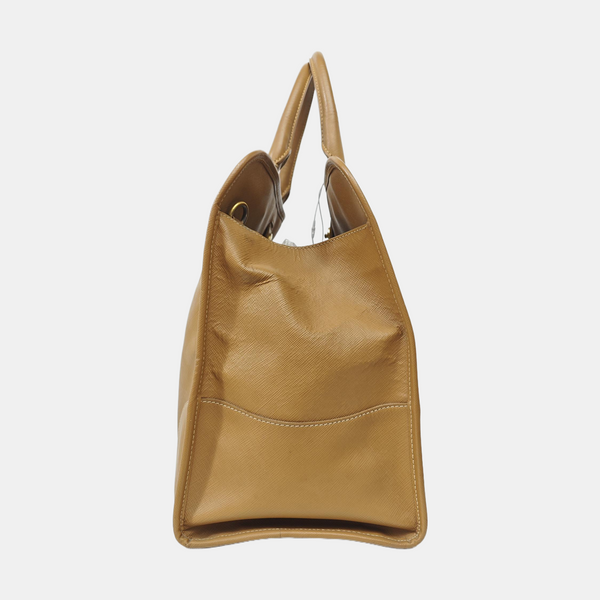 Saffiano Calfskin Tote Bag Brown