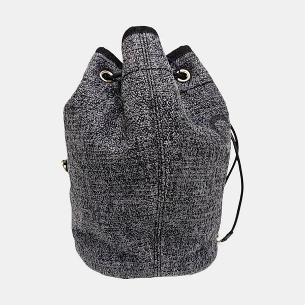 Authenticated pre-owned  DEAUVILLE Small Fabric Grey - Bucket Bag at Looply