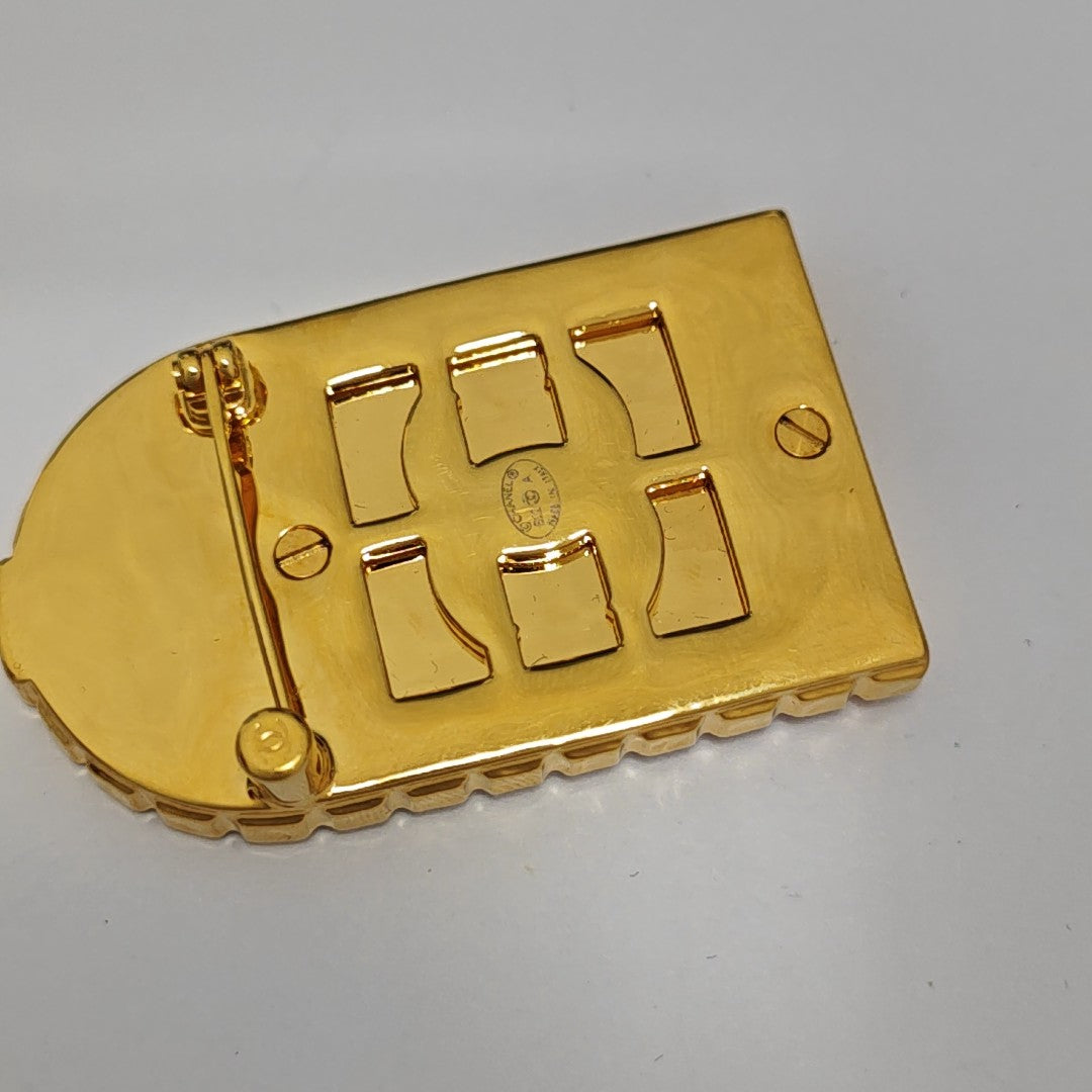 Metal Gold Brooch