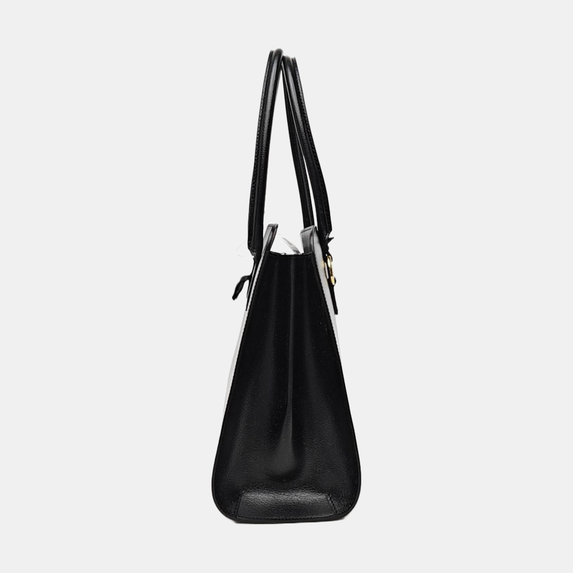 Calfskin Top Handle Bag Black