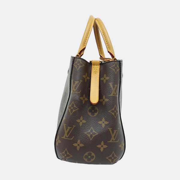 MONTAIGNE Monogram Coated Canvas Brown