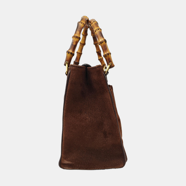 Suede Tote Bag Brown