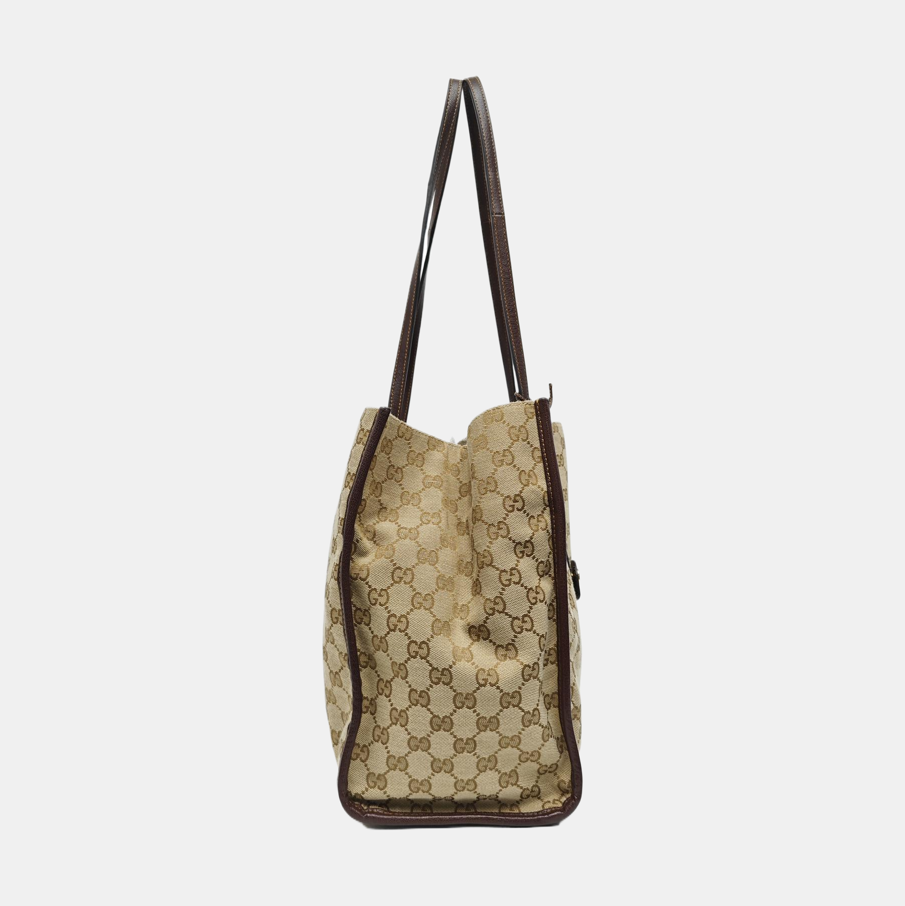 Monogram Canvas Shoulder Bag Beige