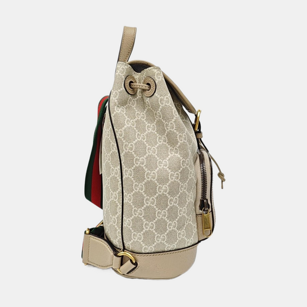 Monogram Coated Canvas Backpack Beige