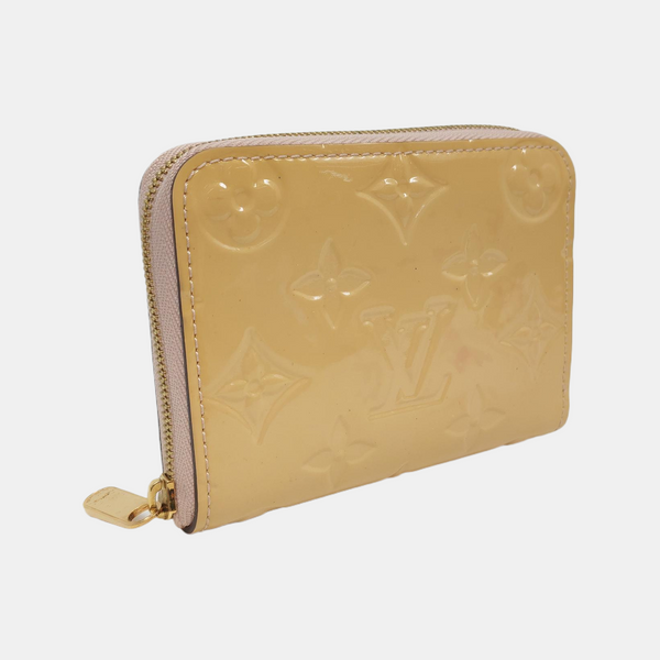 ZIPPY Monogram Patent Leather Yellow Wallet