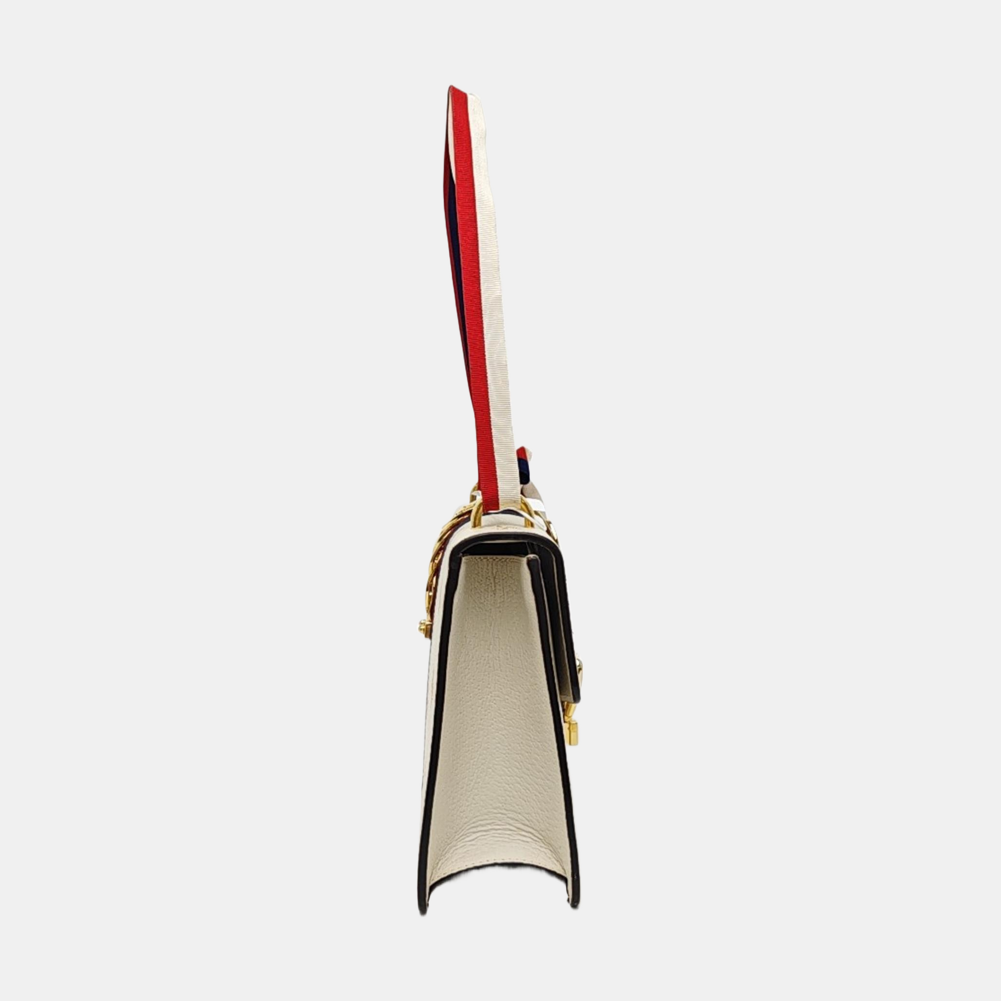 Calfskin Shoulder Bag Small White
