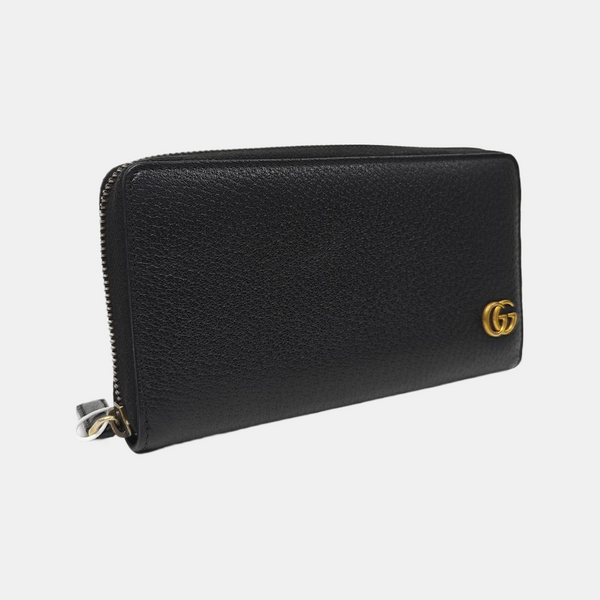 GG Marmont Super Mini Calfskin Black Wallet