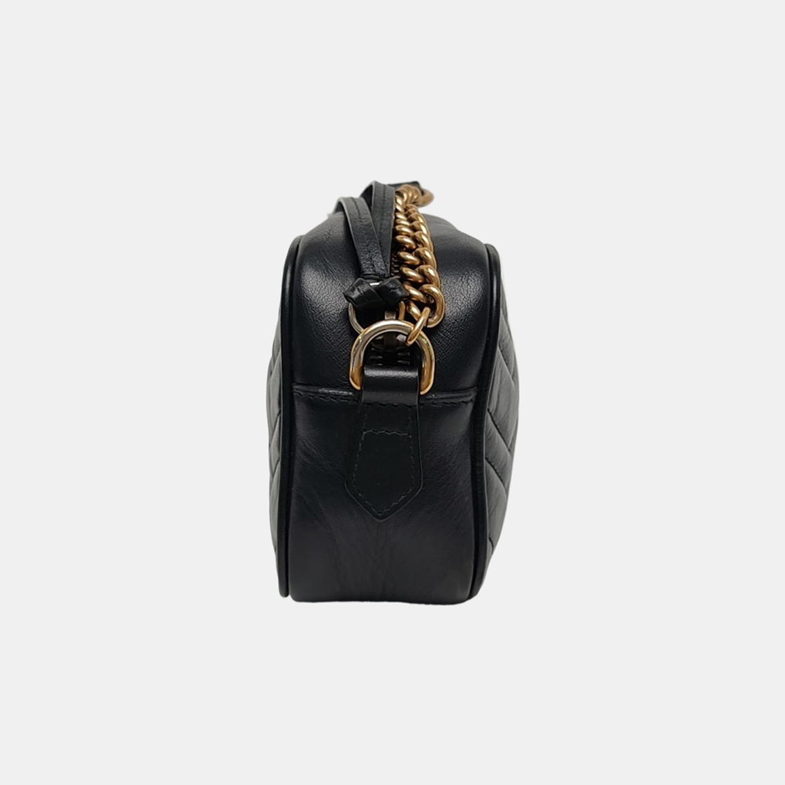 GG Marmont Mini Quilted Calfskin Black