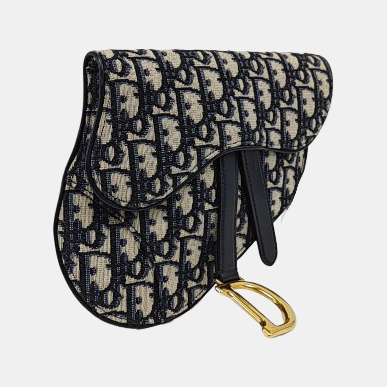 Authenticated pre-owned  Saddle Oblique Canvas Blue - Belt Bag at Looply