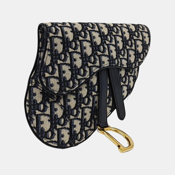 Authenticated pre-owned  Saddle Oblique Canvas Blue - Belt Bag at Looply