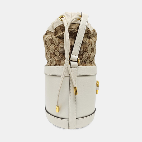 Horsebit 1955 Small Monogram Calfskin White