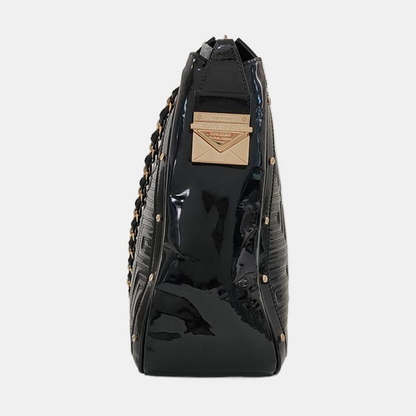Patent Leather Shoulder Bag Black