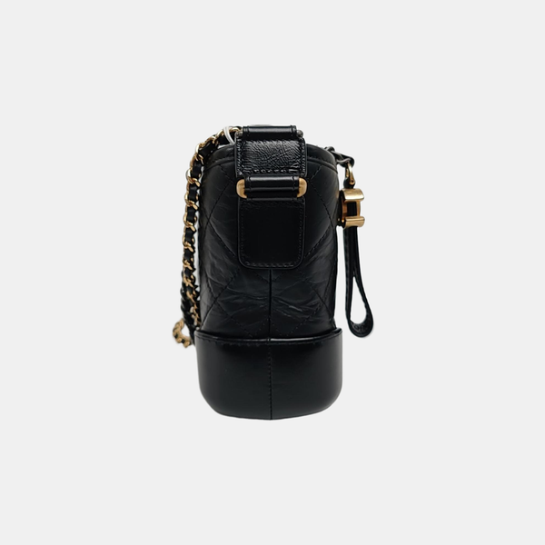 GABRIELLE Small Quilted Calfskin Black