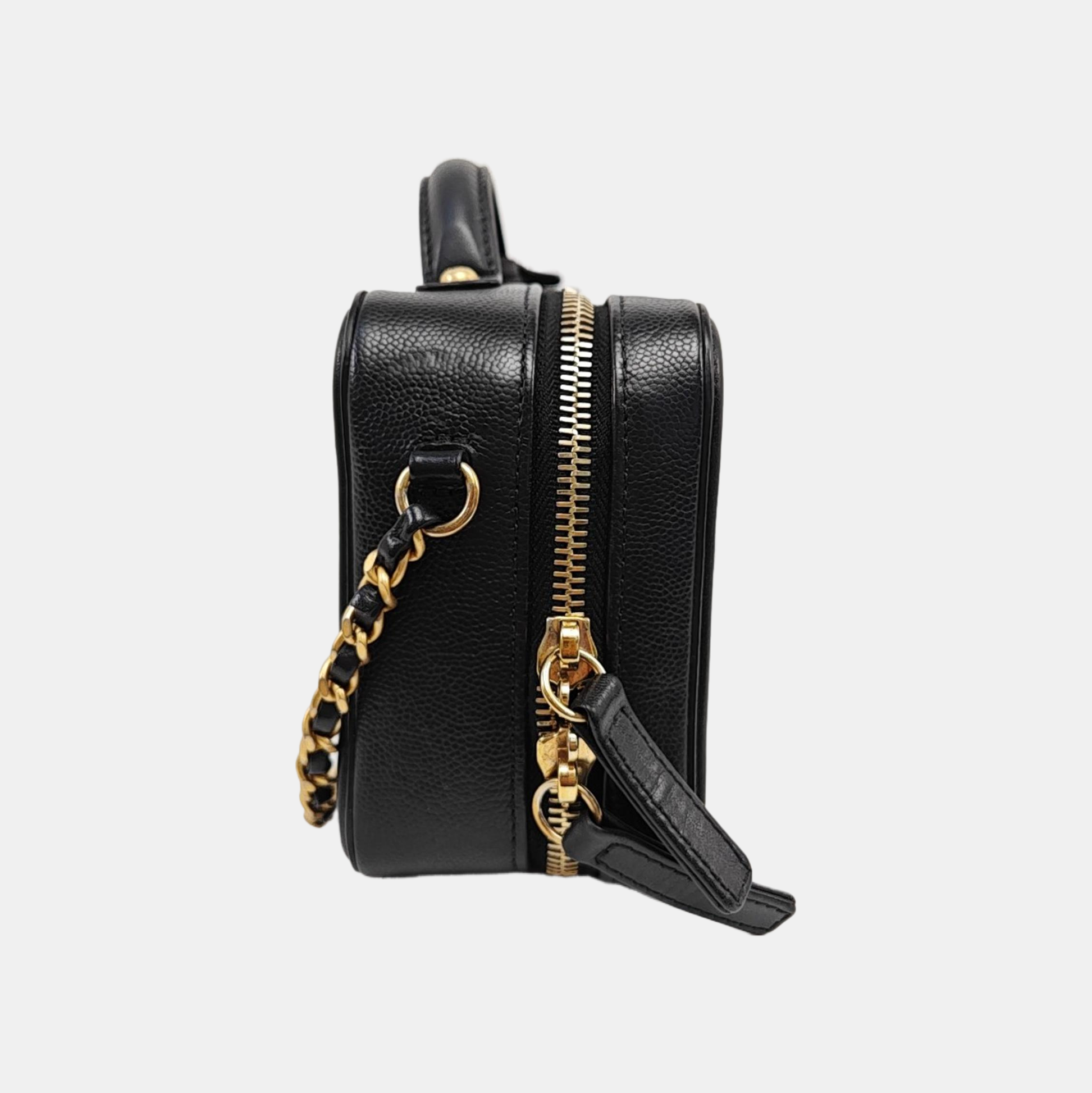 FILIGREE Small Quilted Grained Calfskin Black
