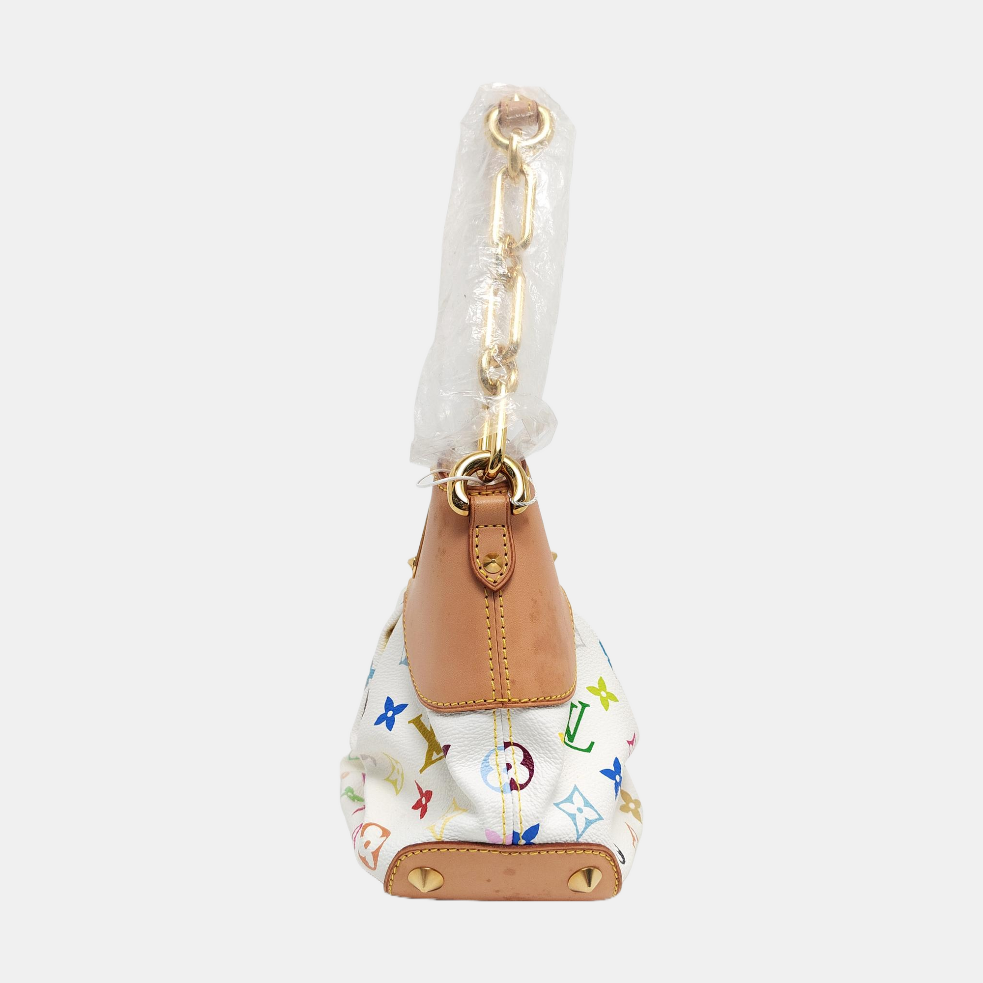 LV × TM Judy Small Monogram Lona Revestida Blanca
