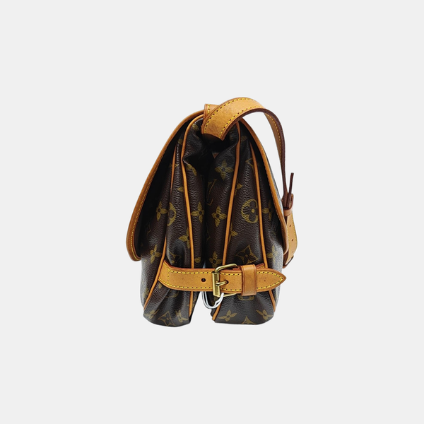 SAUMUR 30 Monogram Coated Canvas Brown