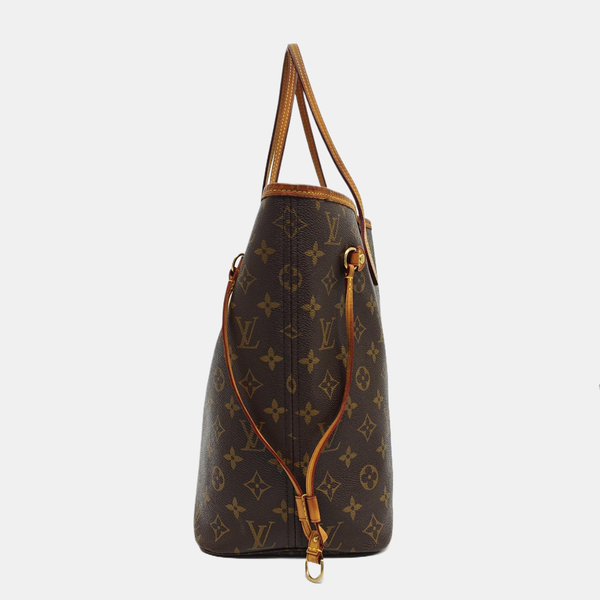 NEVERFULL MM Monogram Coated Canvas Brown