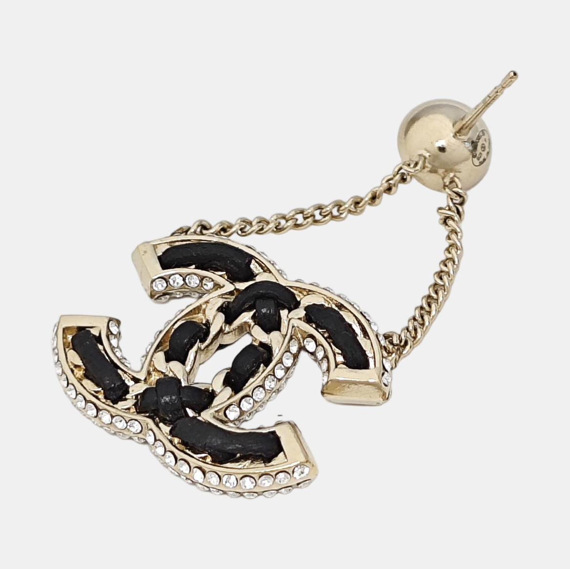 Leather Gold Earrings