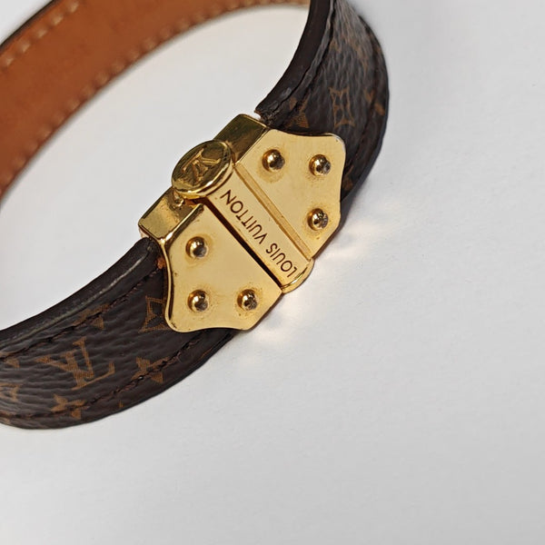 SPIRIT NANO MONOGRAM Metal Brown Bangle