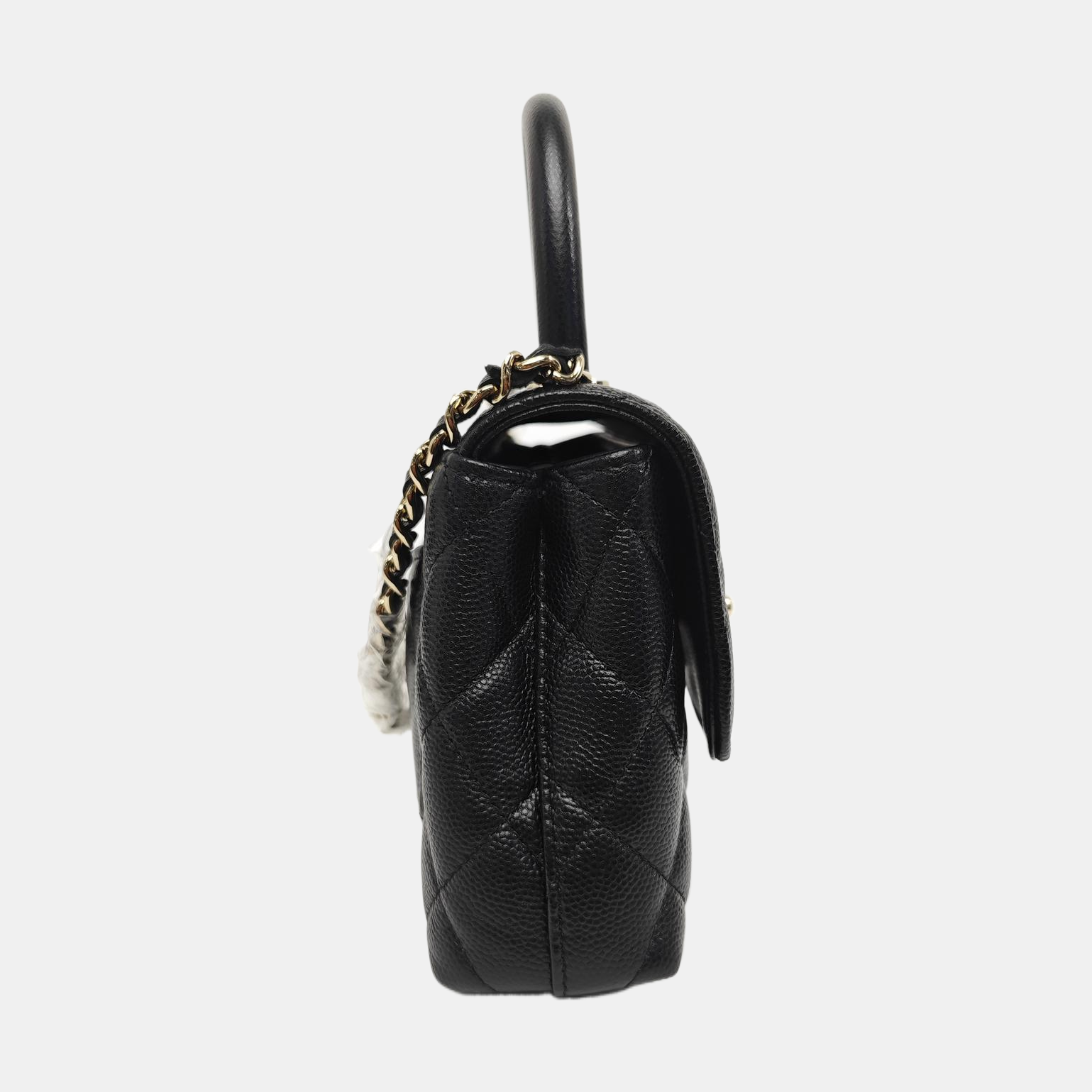 COCO HANDLE Grained Calfskin Black