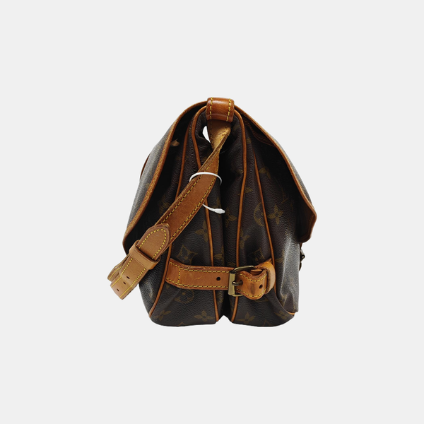 SAUMUR 30 Monogram Coated Canvas Brown