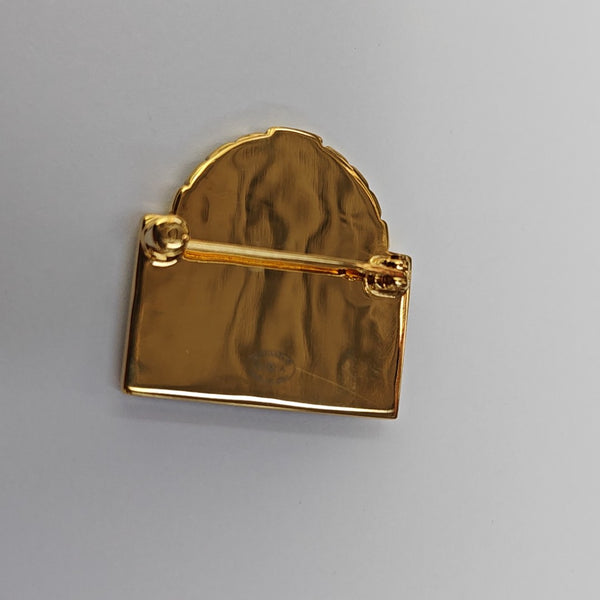 Metal Gold Brooch