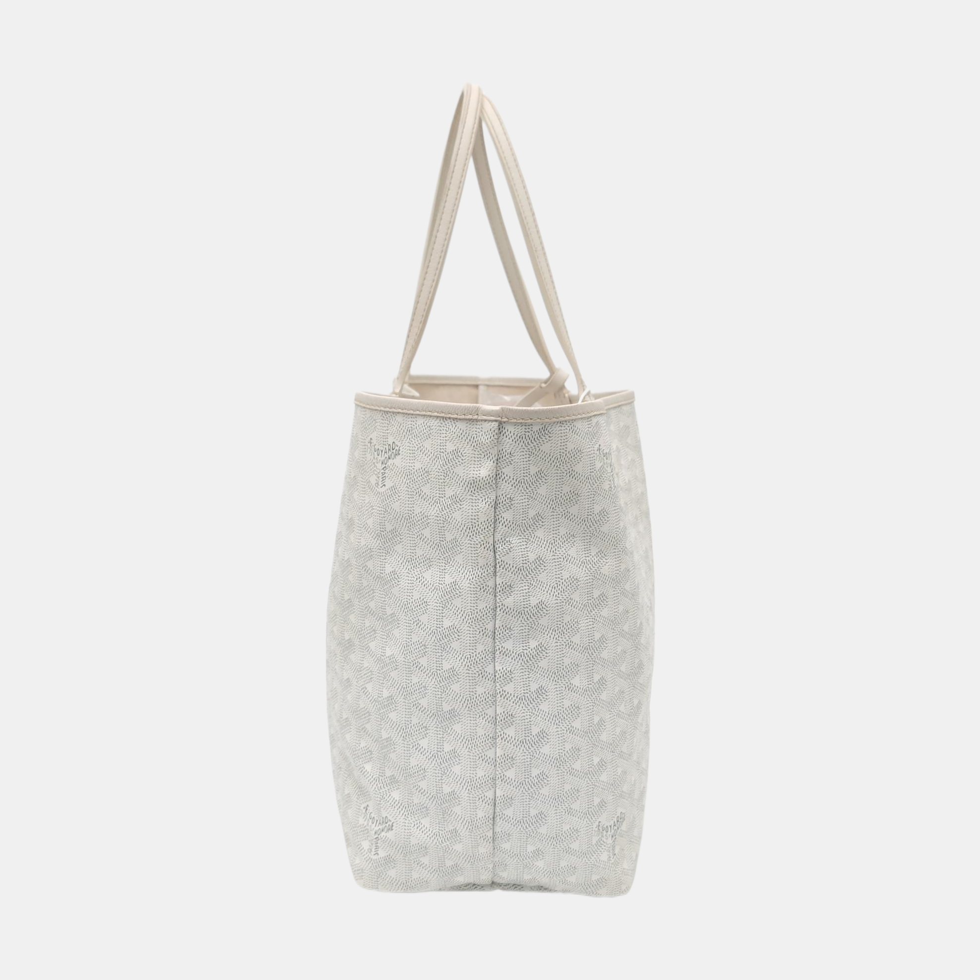 Authenticated pre-owned  Saint Louis PM Coated Canvas White - Tote Bag at Looply