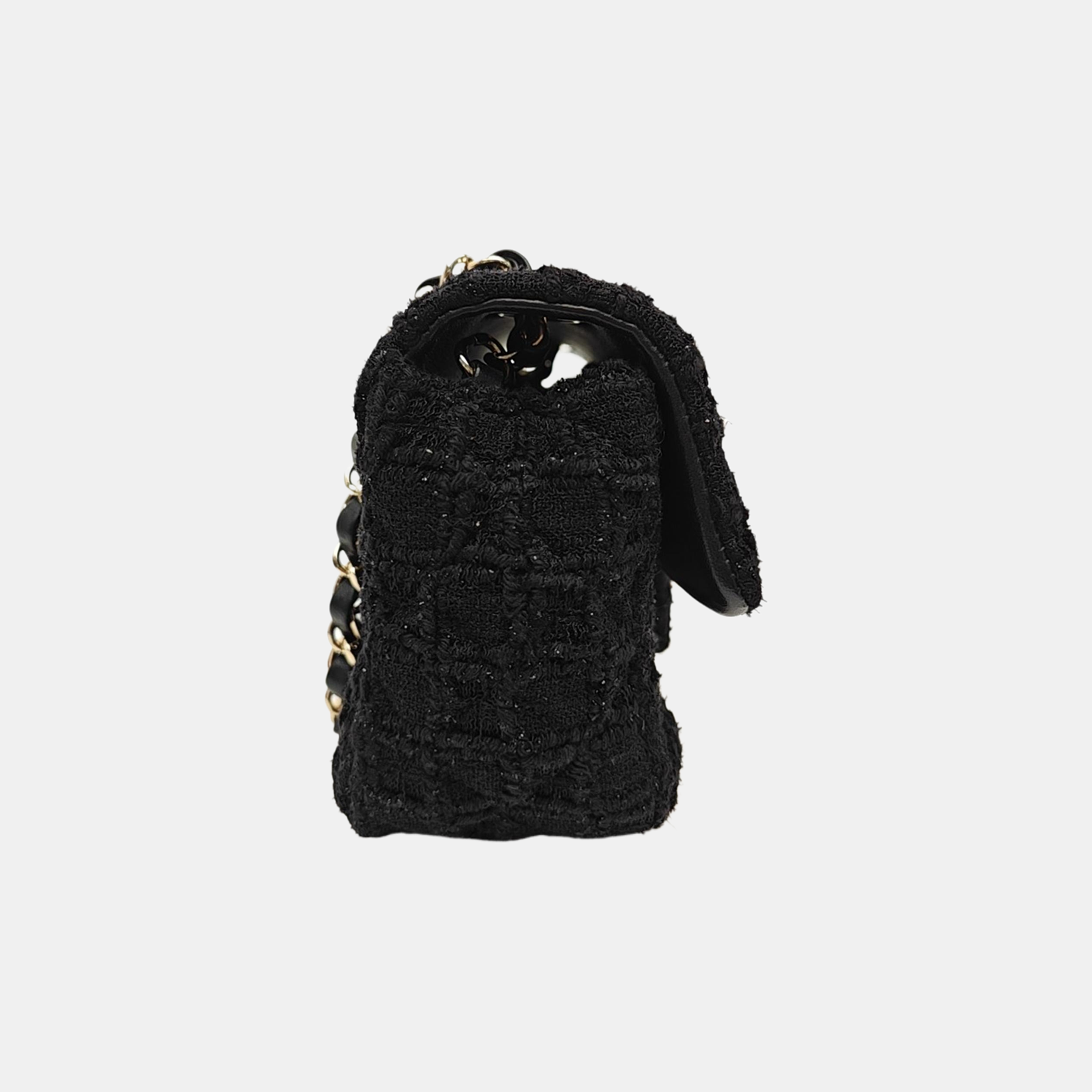 CLASSIC FLAP Mini Quilted Fabric Black