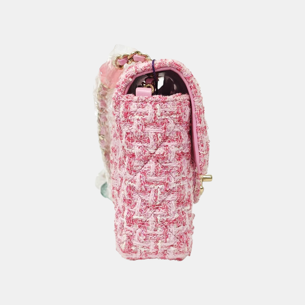 CLASSIC FLAP Mini Quilted Wool Pink