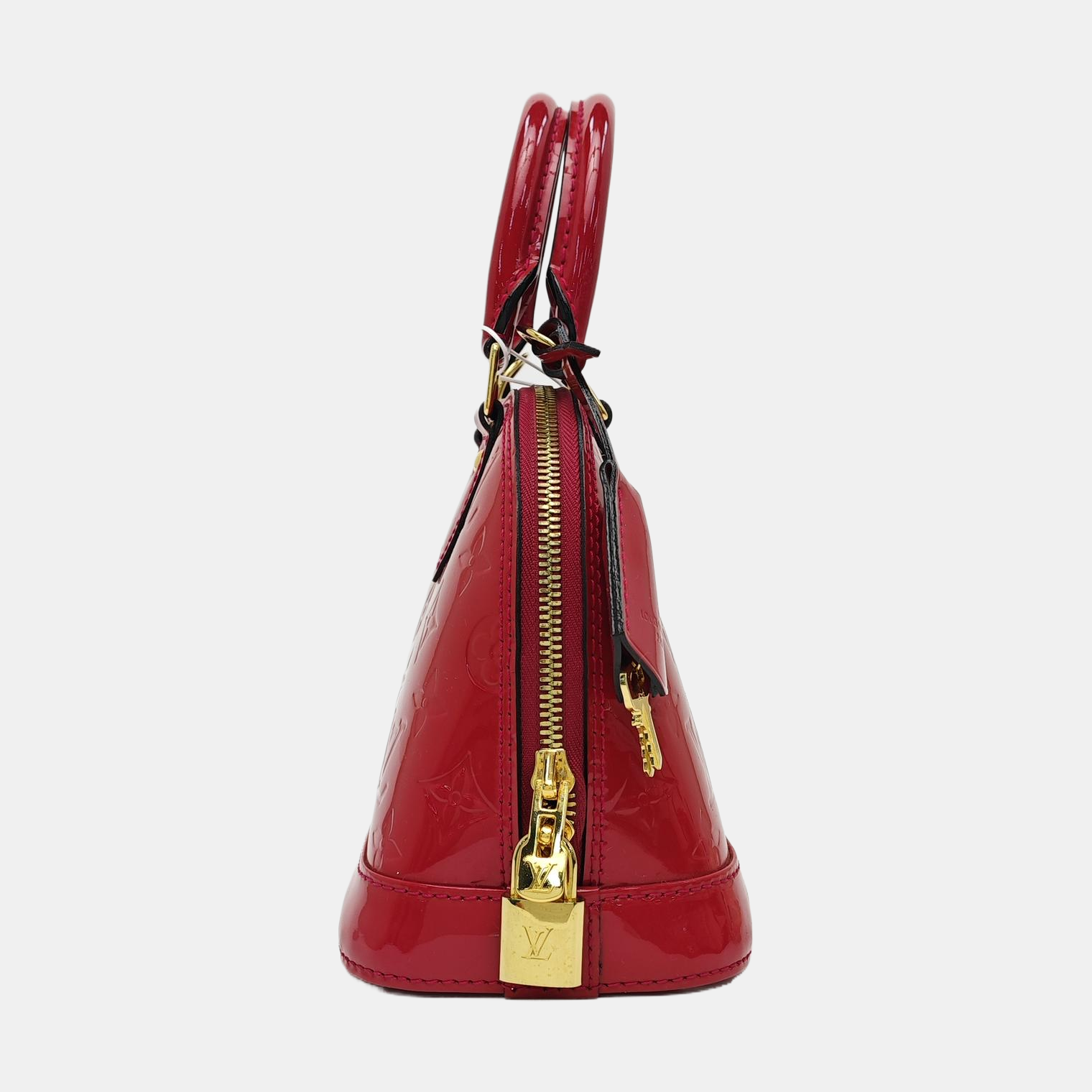 ALMA BB Monogram Patent Leather Red
