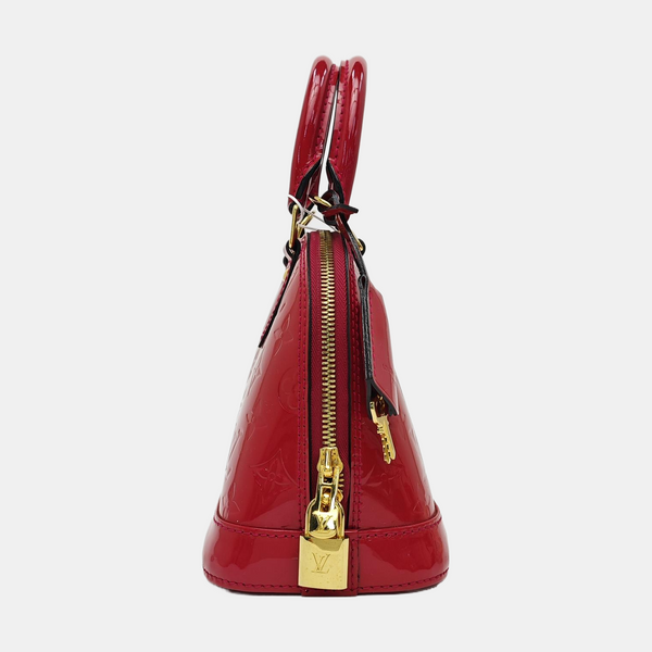 ALMA BB Monogram Patent Leather Red