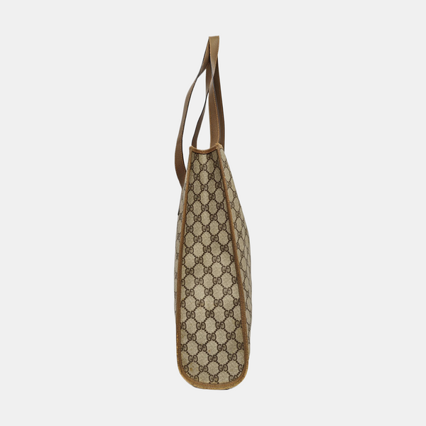 Monogram Coated Canvas Tote Bag Beige