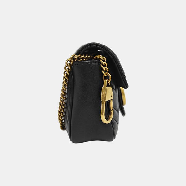 GG Marmont Mini Quilted Calfskin Black