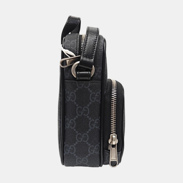 Coated Canvas Shoulder Bag Mini Black