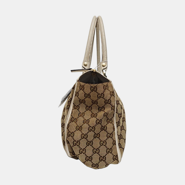 Monogram Canvas Tote Bag Brown