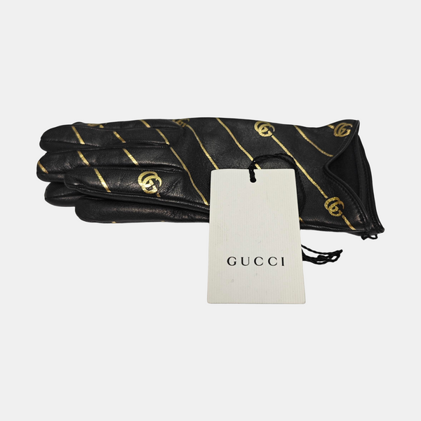Guantes de piel de cordero negros
