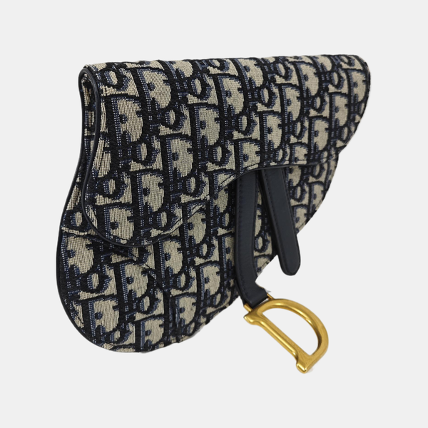 Saddle Mini Oblique Canvas Blue