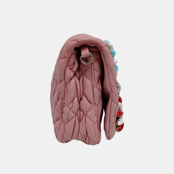 Crystal Quilted Lambskin Pink