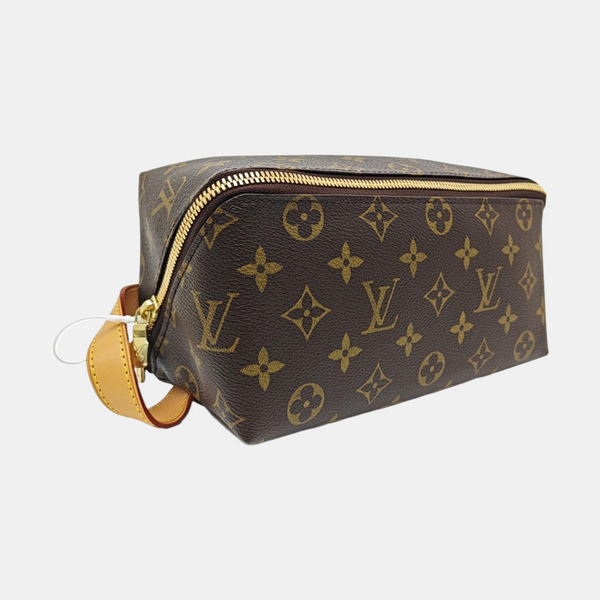 Monogram Coated Canvas Clutch Brown