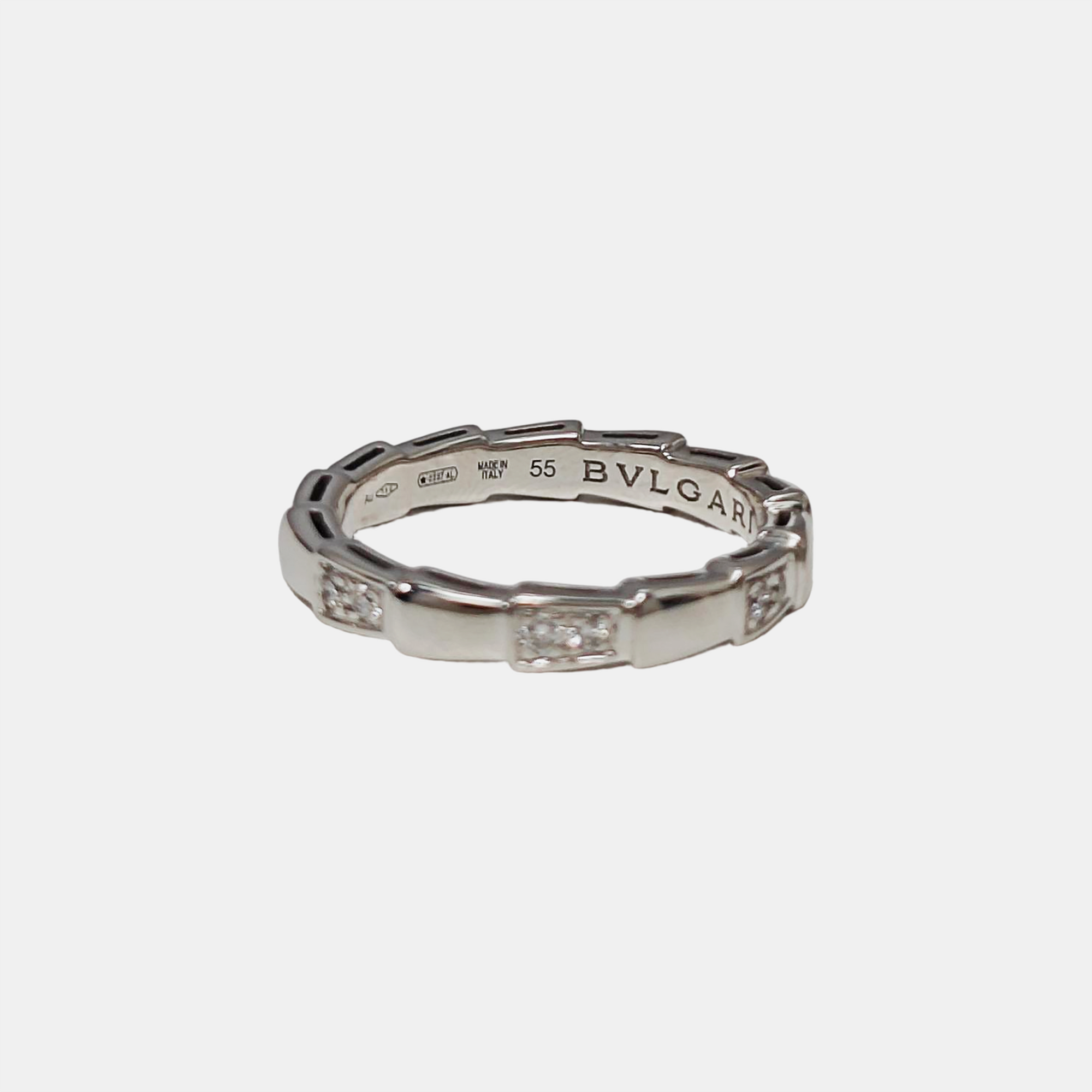 SERPENTI 18k White Gold Ring EU 55