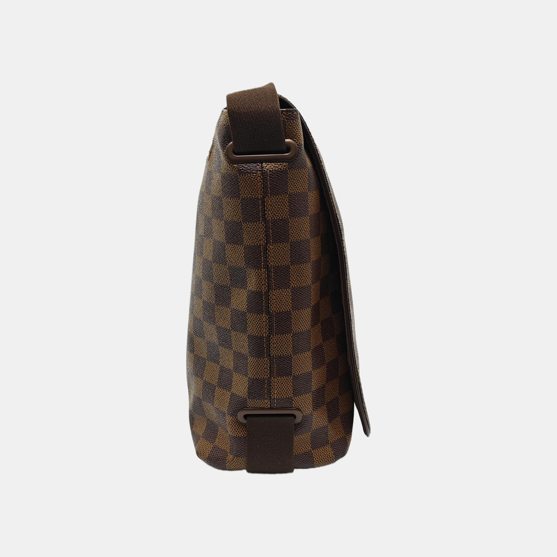 BROOKLYN MM Damier Ebene Coated Canvas Brown