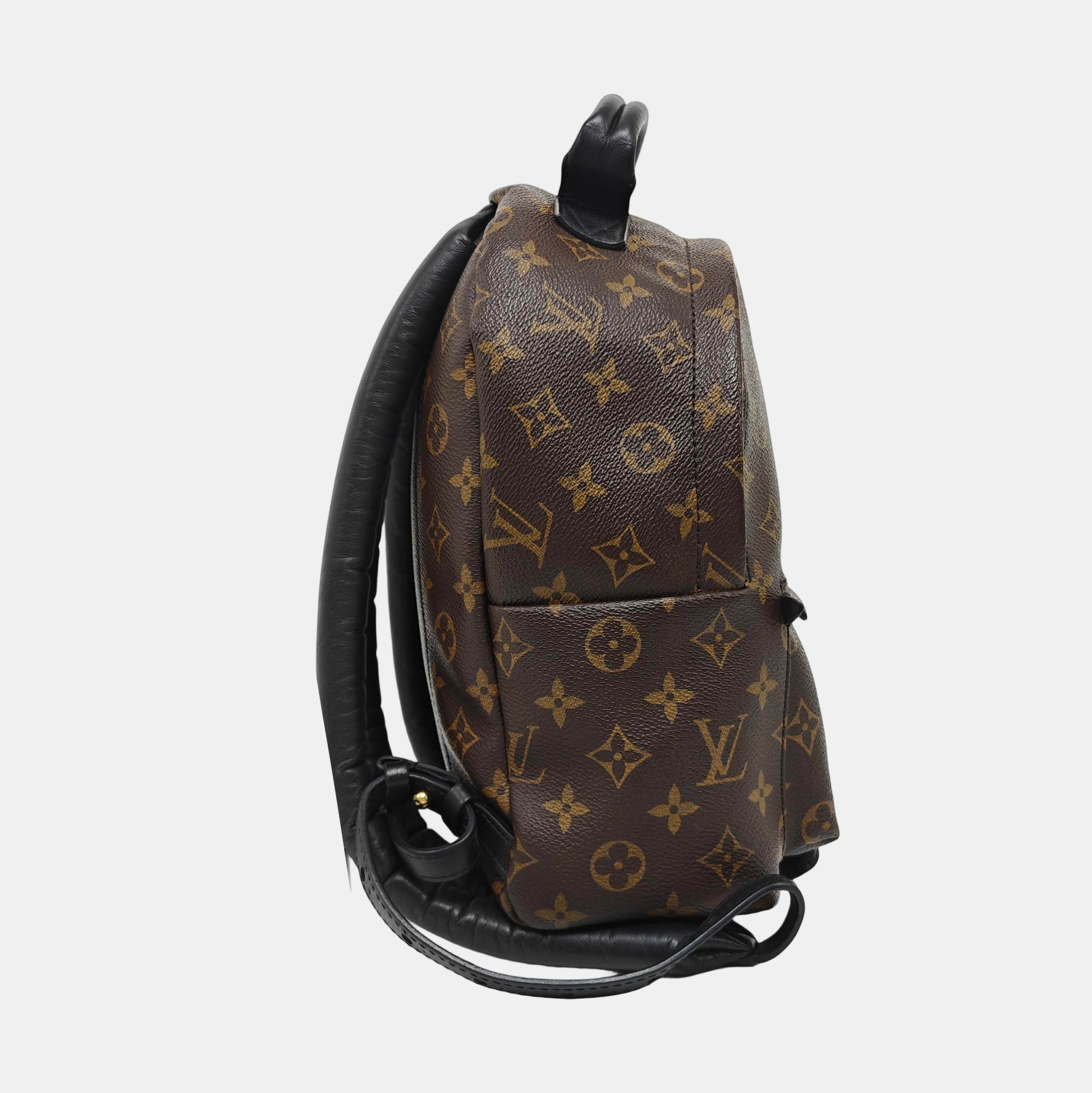 Authenticated pre-owned  PALM SPRINGS PM Monogram Coated Canvas Brown - Backpack at Looply