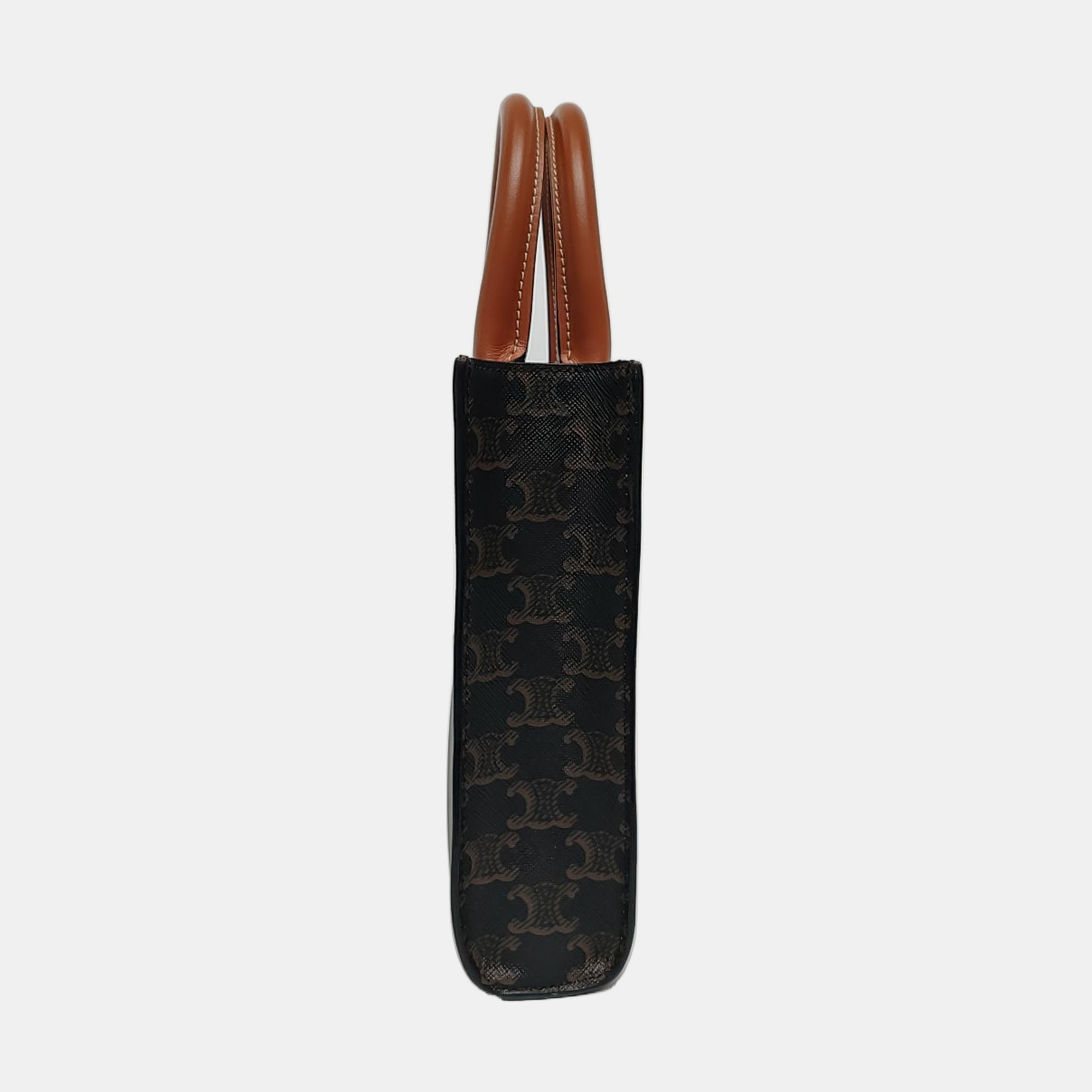 CABAS CELINE Mini Coated Canvas Brown